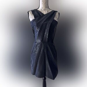 Sass & Bide Elegant Black Chevron Dress